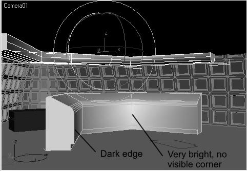 between efficiency and visual acceptance. FIGURE 9.29 The duct and the console are efficient, but have some strange shading on the surfaces.