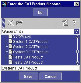 Saving Systems Systems are saved in CATProduct type files with one system per file. This tasks explains how to save a system in a CATProduct type file. 1.