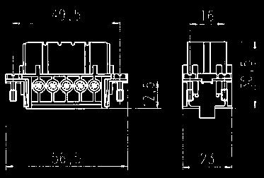 Male insert for screw termination
