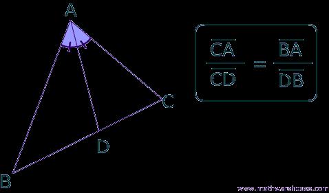 Theorem: Triangle-Angle Bisector Theorem If a ray bisects an angle of a triangle, then it divides