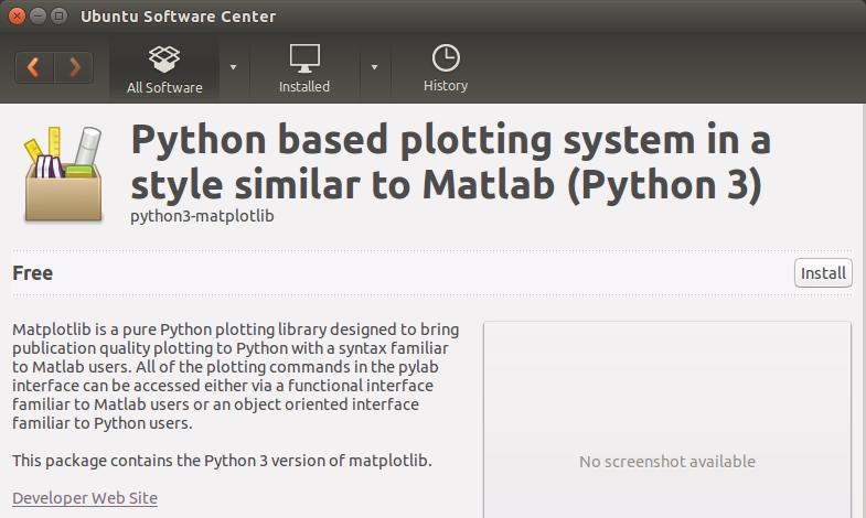 1, as indicated by line 5 of this window, but your version may be different Installing matplotlib on Linux Figure 6 To