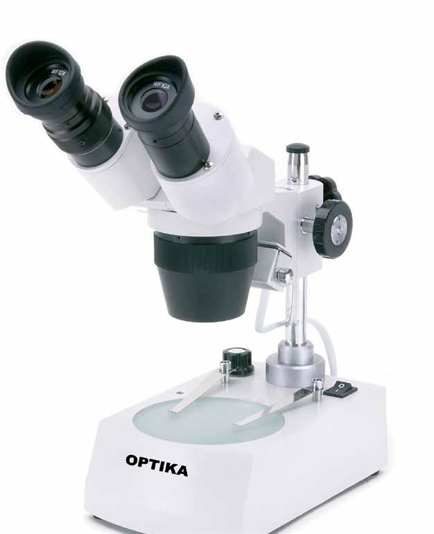 OPTIKA M I C R O S C O P E S I T A L Y STEREO Series Entry Level Stereomicroscopes For Students MS-2 / STX / S-10-P / S-10-L /