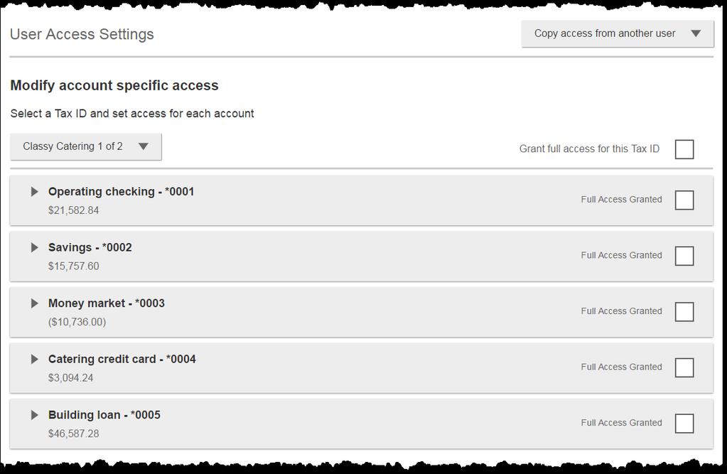 Modify Account-Specific Access Permissions can be broad to very narrow.