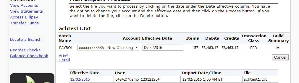 If necessary, change the effective date of your transaction. 1. Select the Build Summary box.