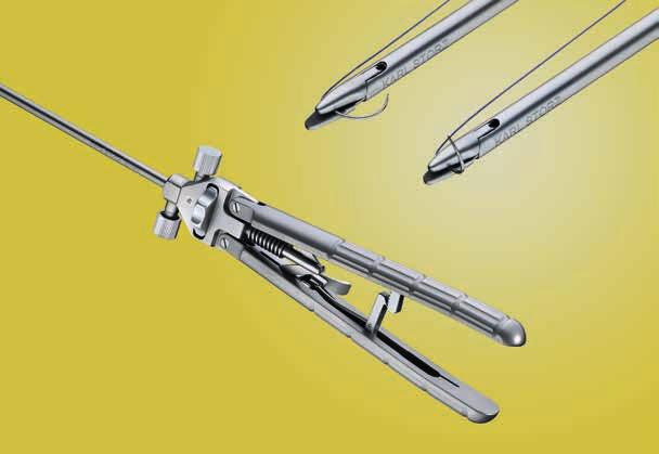 Needle Holder with Righting Function KARL STORZ has expanded its portfolio to include a new needle holder with a needle righting function.