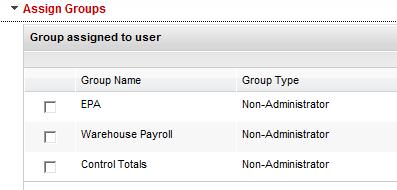 2.4 Assigning Groups As a Corporate Administrator, you can View what groups a user is assigned to and request roles to be added or removed as needed through