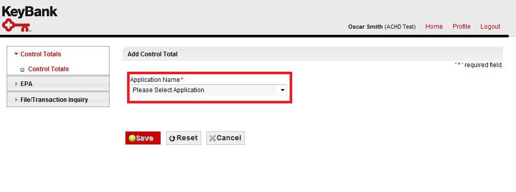 3. Choose the appropriate Application Name from the drop down list. 4. You are required to complete the following fields: a.