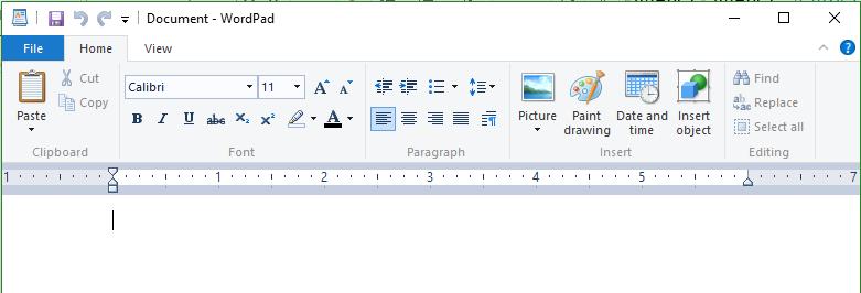 Here s the top portion of WordPad. Please note the Title Bar at the top of the window.
