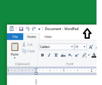 Title Bar 5 Snapping Windows The Snap feature allows you to resize windows to exactly ½ or ¼ of