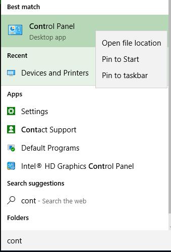 8 Since we have a bunch of useful programs pinned to the taskbar already, let s search for the Control Panel, then pin it to the Start menu (these steps are the same if you d like to