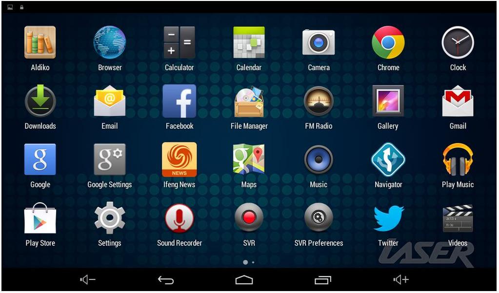 VIEW ALL APPS Press to view all the installed apps on your tablet APPS ICONS Note: Some of the following images may be different from the actual product supplied.