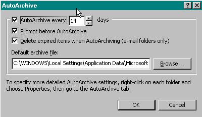 Helpful Hint: Once you have created the AUTOARCHIVE folder in your FOLDER LIST, you will not have to create it again. 3.