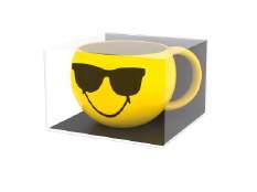 emoticon small teeth coffee cup in a