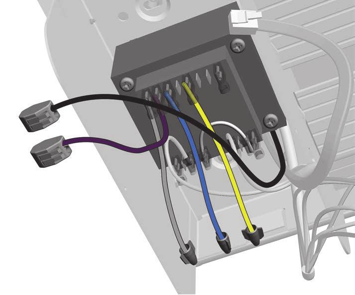Task 5. Cap the gray, blue, and yellow wires from the transformer with wire nuts.