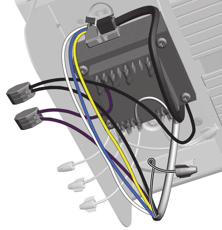 Task 6.. Connect the black and violet wires from the light cable to their corresponding WAGO connectors.. Cap the black/white wire with a wire nut. 3.