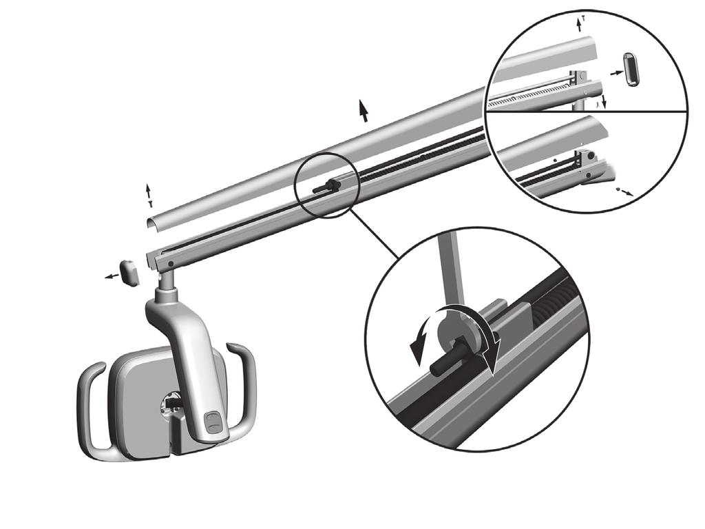 Adjust the Dental Light Flexarm Counterbalance Recommended Tools Phillips head screwdriver 5/64" hex key /" combination wrench. If the flexarm cover is in place, remove it.