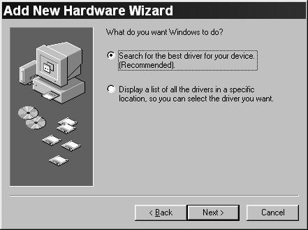 In Windows 98: