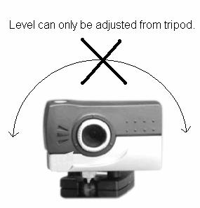 be adjusted from the tripod after loosing the black knob.
