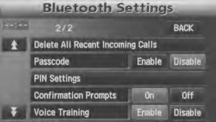 Before n Activating the voice training function 1. Press the MENU button. 2. The NAVIGATION MENU screen is displayed. Press the onscreen button to switch to the Bluetooth Phone screen. 3.