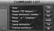Before Note The voice recognition command list cannot be