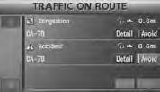 Traffic Information loperations for using and setting up Traffic Information.