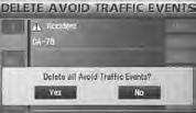 All set traffic events can be deleted.