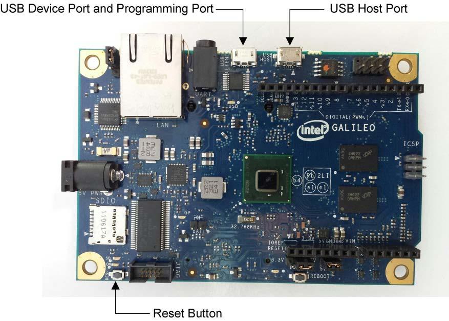 Intel Galileo Board Note: The I/O headers are identical to the Arduino Revision 1.0 pinout. 2.