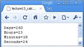 c a lc S ec s () rem a inder s ec onds to N ew Yea r <head> <s cript type="text/javascript"> function calcs ecs(minutes) { var fracmins = minutes -