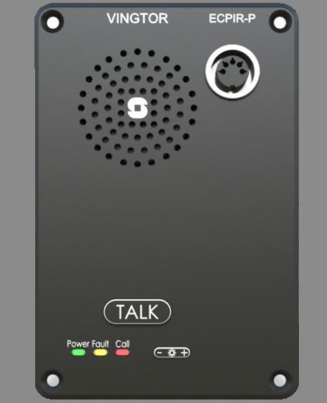 CALL & ALARM PANELS INDOOR 1023200030 ECPIR-P EXIGO CALL PANEL, PTT BUTTON, PLUGGABLE MICRO- PHONE, ETHERNET Digital call panel for console mounting Communication and power over Ethernet Separate PTT