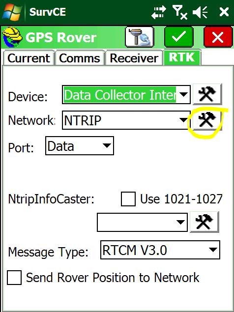a. From the Equip tab tap #3 GPS Rover b. The Select the RTK Tab 13 c. The Device: will be Data Collector Internet d.