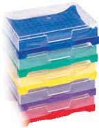 2 ml tubes Dimensions (WxDxH): 123 x 164 x 62 mm Mixed (Pack contains one rack each of Blue, Green, Violet, Yellow, Orange and Natural) E2313-1009 6 StarRack Multi StarRack Multi 84-Place rack, ideal