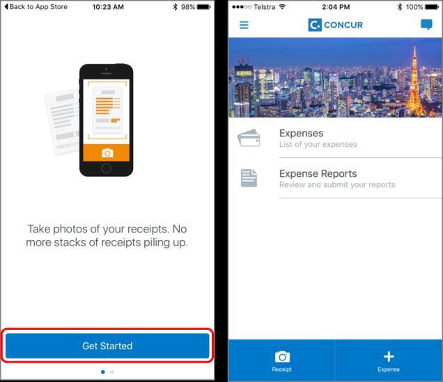 Step 8. The Concur app is now ready for you to create, review, submit and/or approve your reports and expense claims on-the-go as needed.