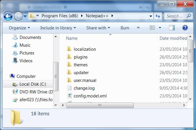 plugins folder: Look inside and find the NppExec folder.