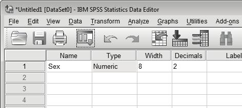 30 SPSS for psychologists Variable width and decimal places As we saw above, the Variable Type dialogue box allows you to set the Width and Decimal Places of the variable (see above).