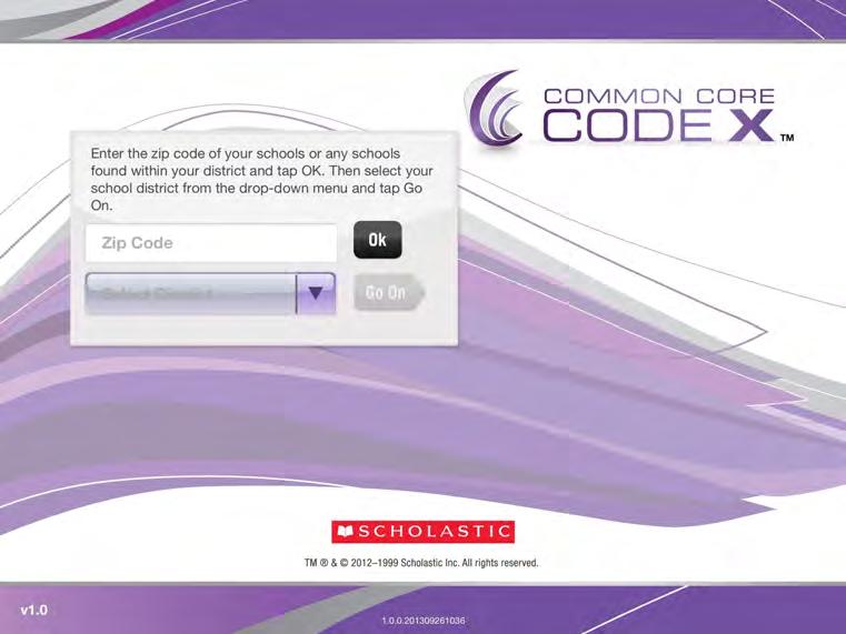 Access on an ipad Students also have the option of accessing Code X Digital on an ipad using the Common Core Code X app