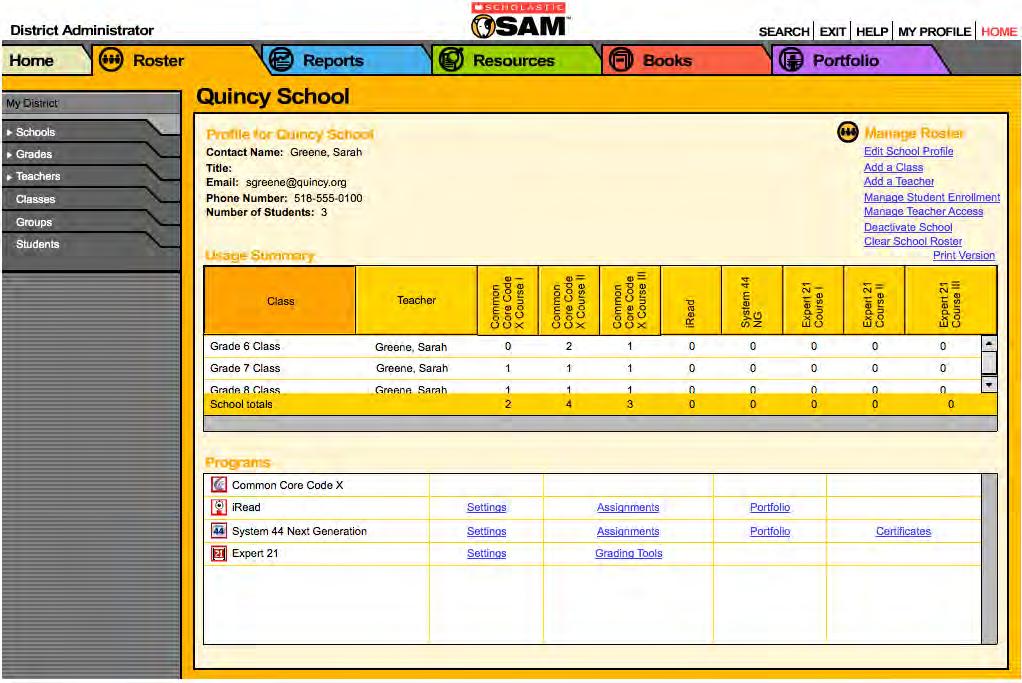 Enrolling Students If students have been added to SAM and have profiles, teachers and administrators may use SAM to enroll students in Code X Digital.
