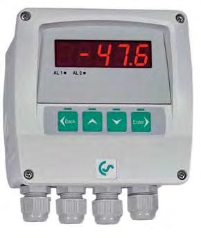 Dew point Dew point monitoring DS 52 for desiccant driers Consisting of: - Digital process meter DS 52 (0500 0009) - Standard measuring chamber Special features: System ready for plug-in: Everything