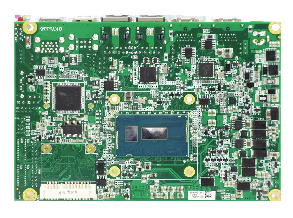 OXY5338A Introduction OXY5338A, a powerful 3.5 SBC, is driven by Intel Broadwell processor i5-5350u / i7-5650u soldering onboard. 8V-32V DC-in LVDS 2 x HDMI 2 x LAN 2 x USB2.0 2 x USB3.