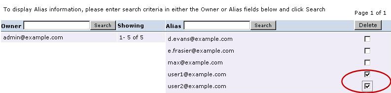 Spam Manager Admin Guide / Managing Aliases and Account Groups Page 14 of 19 5.1.3 Deleting Aliases You can remove an alias to enable the owner of the previously aliased email address to manage their own spam.