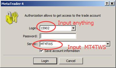 Run the Software You can obtain history data from TWS, and trade in MT4. Please follow the below steps.