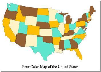 Francis Gutherie conjectured that any map can be colored using only 4 colors or fewer.