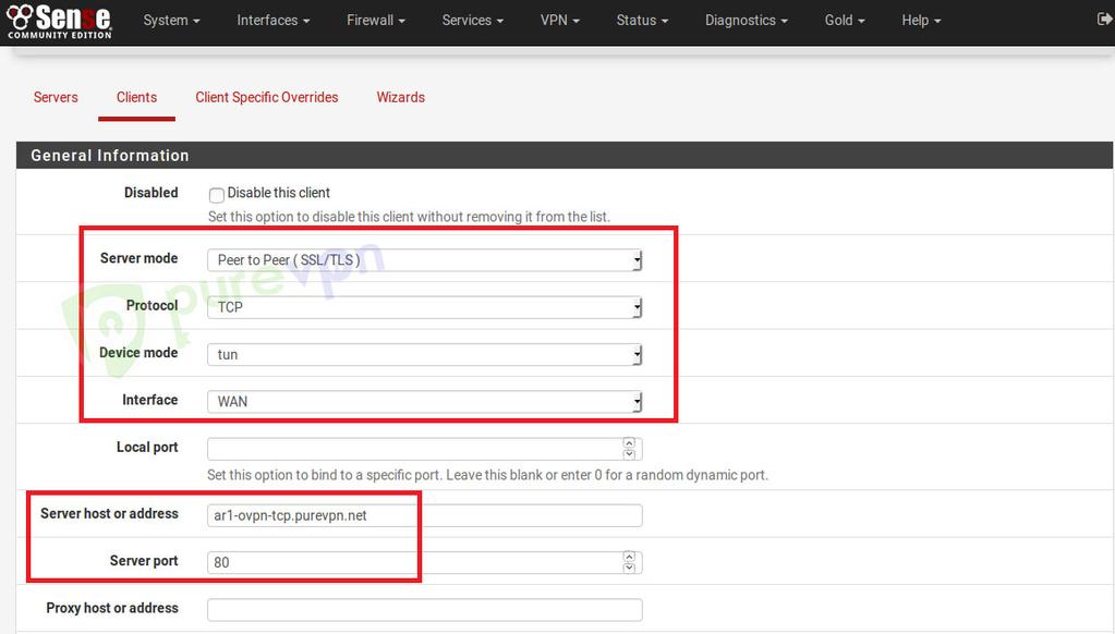 9. Under User Authentication Settings enter your PureVPN username and password. 10.