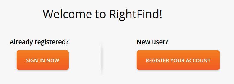RightFind homepage.