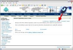 Tip: If you have not used the Software Registration Service Center before, click the New to the system?