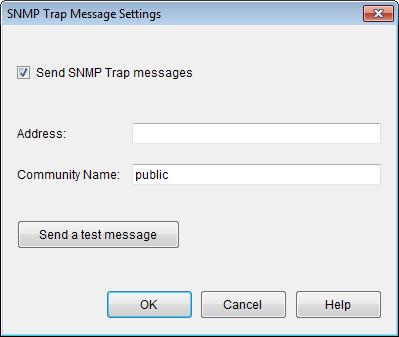 Chapter 5 3 Select the [Send SNMP Trap messages] check box. 6 Press the [OK] button. This enables the settings, and the [ Agent] window appears again. The Agent icon appears on the taskbar.