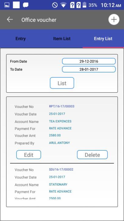 safely saved in database. In the entry page is also available the account name editing process, which is help to newly adding account member name in the voucher. Fig 3.