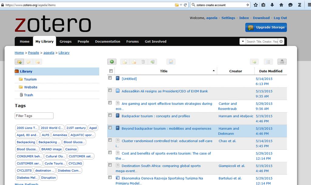 You can use the Zotero Online Library Online