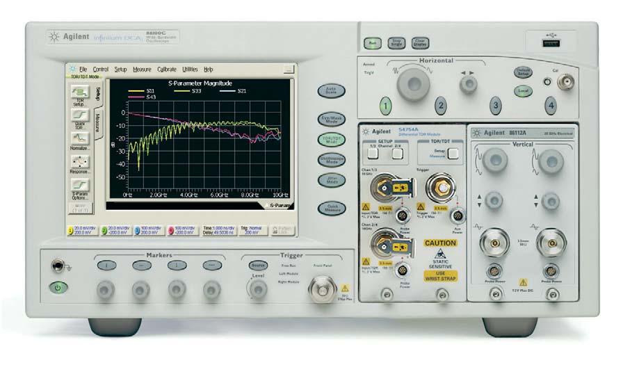 Agilent Technologies S-Parameter and TDR Impedance Measurement Solution Summary Built-in S-parameter testing Easy and accurate transmission