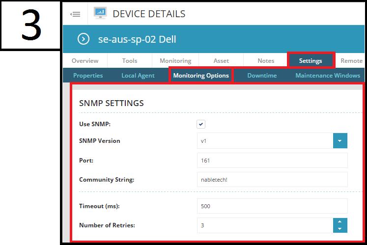 Step 3: Apply Service Templates Once the device has been discovered in N-central, 1.
