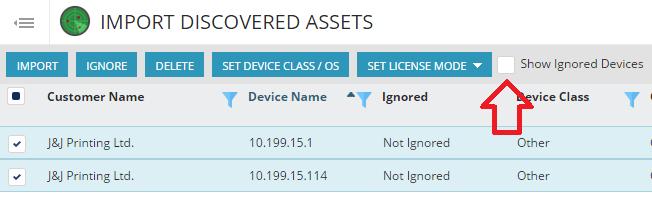 The list of devices shown are known as unmanaged devices. The intended goal is that the list is cleared of all devices which are not meant to be managed.